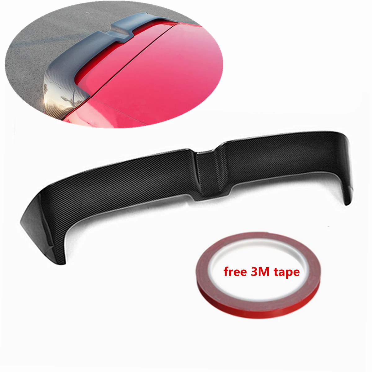 

Real Carbon Fiber Rear Trunk Lid Spoiler Wing Trunk for Volkswagen GOLF VII 7 MK7 GTI R Hatchblack 2014-2017 Window Tail Wings