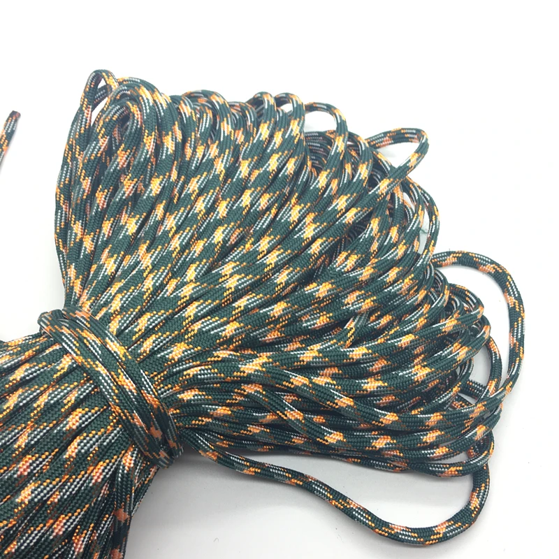 

10yards/Lot Mix color Paracord Bracelets Rope 7 Strand Parachute Cord CAMPING HiKING Army green+Yellow