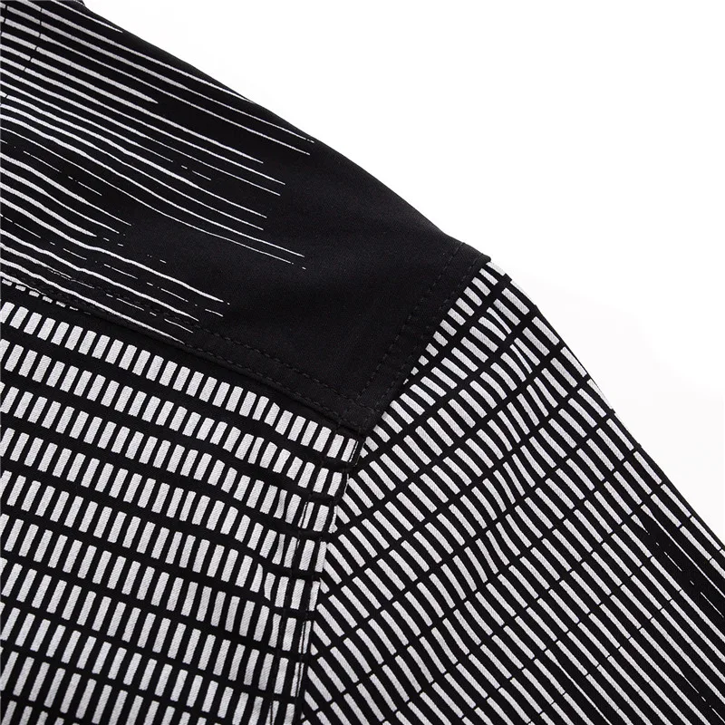 2018 New Fashion Brand Men's Printed Shirt Male Long Sleeve Geometric Patchwork Shirts Casual Dress Shirt Tops Camisa Masculina (11)