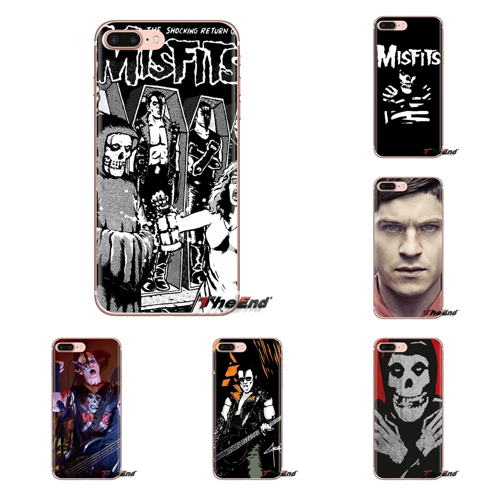 Прозрачный мягкий чехол misfits Rock с принтом для Xiaomi Redmi 4A S2 Note 3 3S 4 4X 5 Plus 6 7 6A Pro Pocophone F1 |
