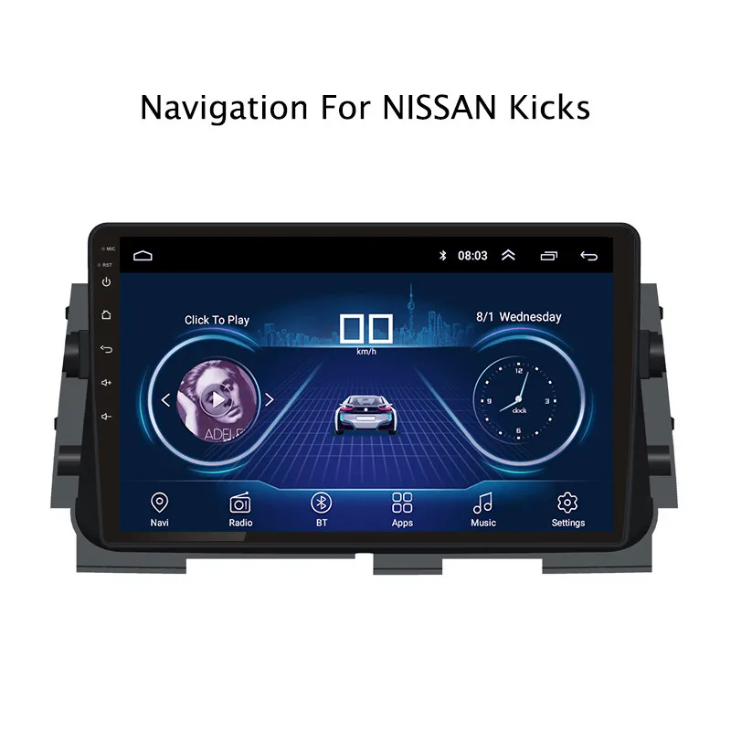 Clearance 10.1inch IPS and 2.5D Touch Screen Android 8.1 Car DVD GPS Navigation for Nissan kicks 2017-2018 Radio Audio Stereo 10