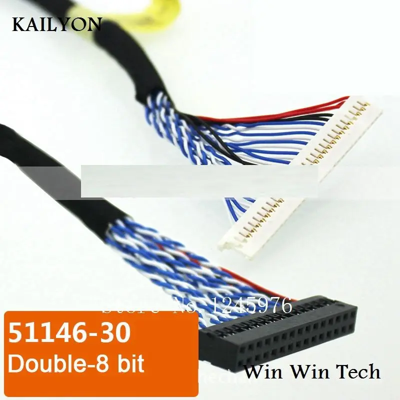 10 шт. x LCD LVDS DF-19 20pin одиночный 8 Bit для T260XW01TV мониторного кабеля 400 мм Бесплатная