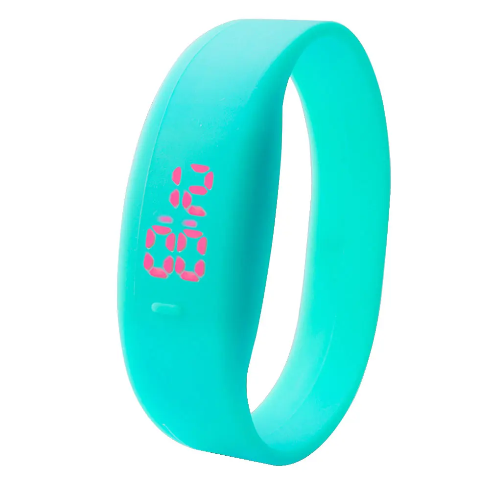 Fashion Casual Solid Color Silicone Band Digital LED Unisex Sports Wrist Watch Wristband Sport Men Women Watches Clock Wristwatc