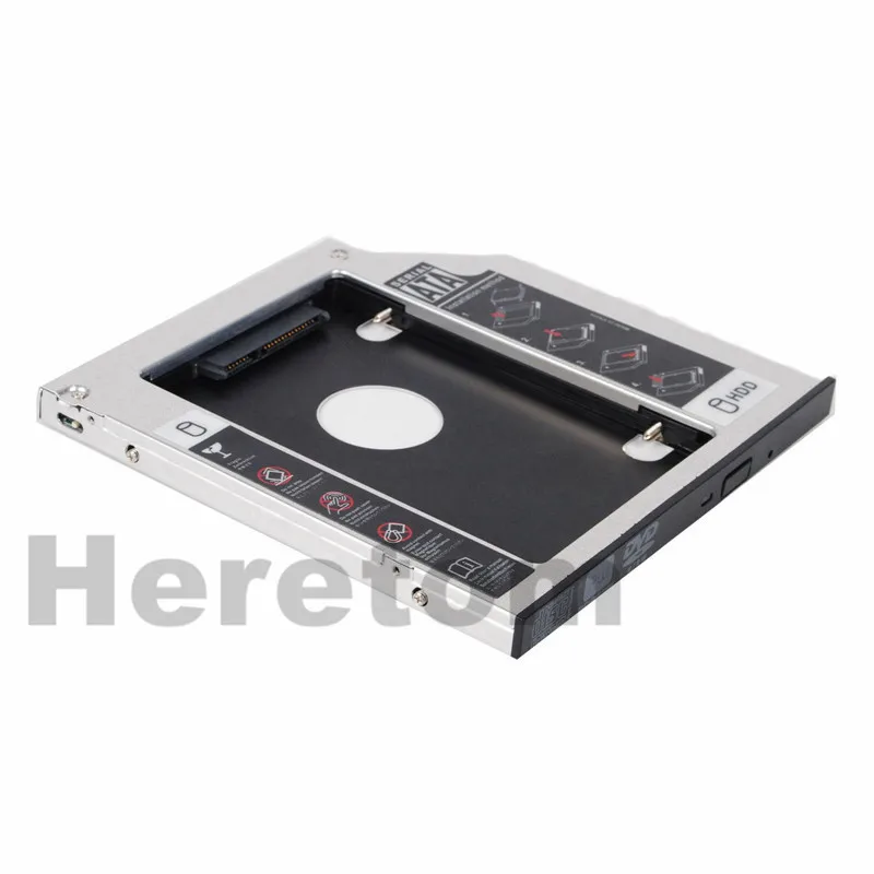 Heretom Универсальный алюминиевый 9 5 мм 12 7 SATA к 2 HDD SSD Caddy для ноутбука DVD CD ROM