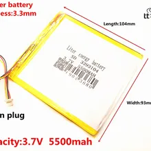 Li-Ion-Battery for Tablet 5500mah 3393104 4pin-Plug Pc Good-Qulity 9inch