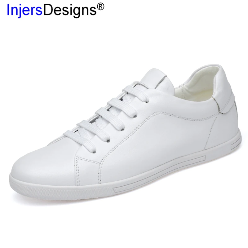 

Plus Size 36-46 Fashion Classic Skateboarding Shoes Men White Black Trainers Genuine Leather Casual Shoes Lace-Up Sneakers Men