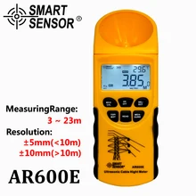Ultrasonic Cable Height Meter 6 Cables Measurement LCD display Measuring Range( Height 3-23m ,Plane 3-15m) Smart Sensor AR600E