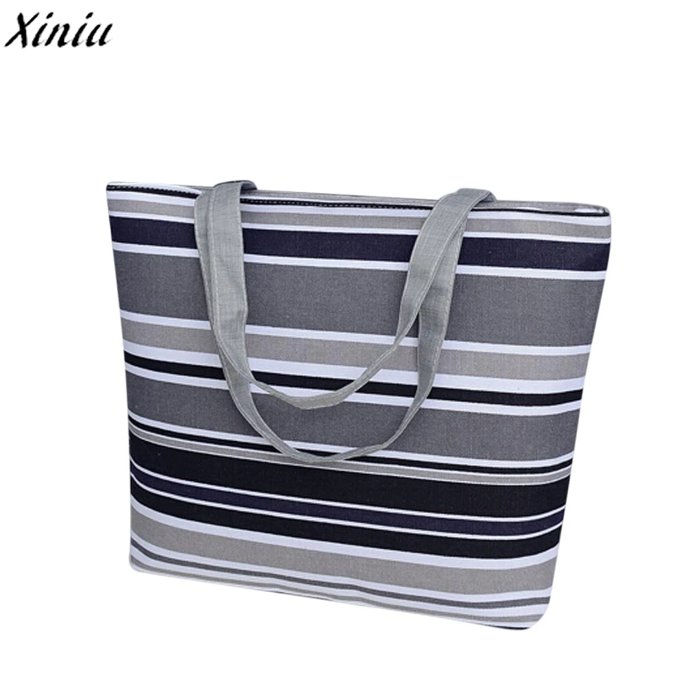 

Women Handbag Girls Printing Canvas Shopping Bag Stripes Fashion Shoulder Tote Bag Bolsas Feminina #9403
