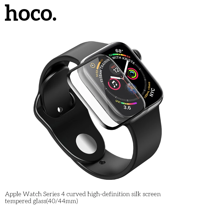 HOCO 9H 3D изогнутая полноразмерная пленка для экрана из закаленного стекла для Apple Watch iWatch серии 5 серии 4 40 мм 44 мм Защитная пленка для экрана