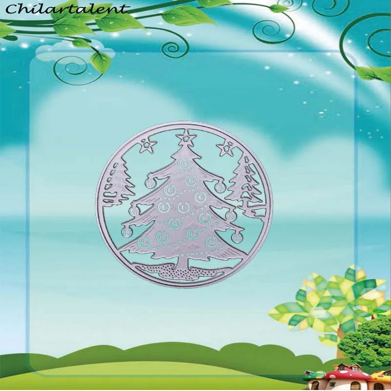 

Dies Scrapbooking Christmas tree Metal Cutting Dies Craft New 2018 Stamps Gift Card Making Embossing Frame fustelle metalliche