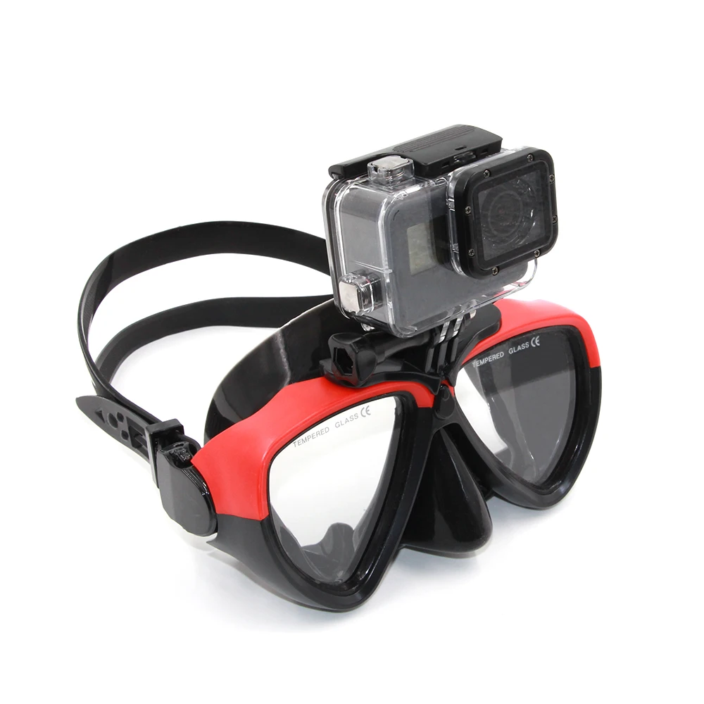 TELESIN Action Camera Accessories Set Diving Mask+ Mount + Box Scuba