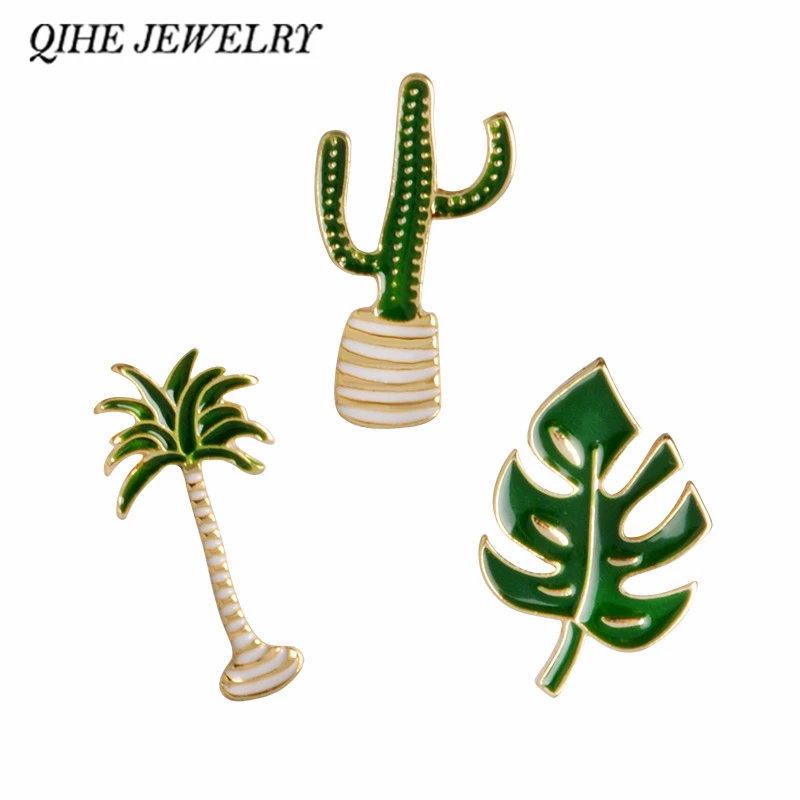 Qihe Sieraden Cactus Palm Bladeren Plant Boom Natuurlijke Revers Pin  Emaille Broche Kraag Pinnen Cactus Gift Cactus Sieraden|jewelry  hasp|jewelry picksjewelry assortment - AliExpress