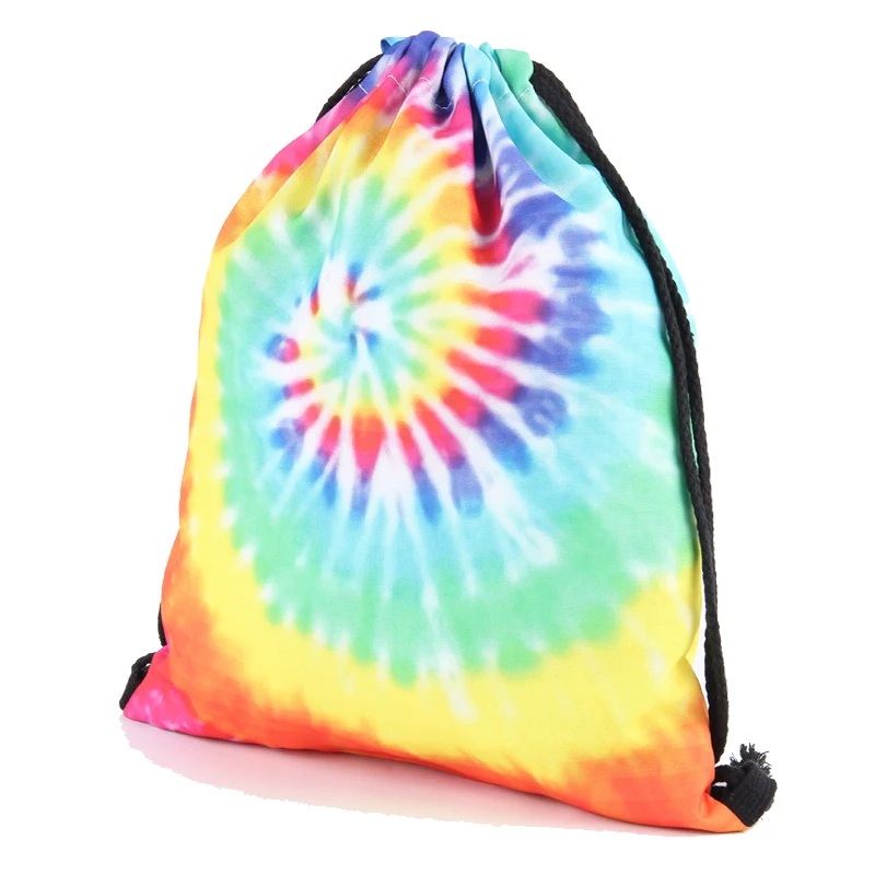 2016 new fashion Women Geometric patterns Backpack 3D printing travel softback  mochila drawstring bag School girls backpacks