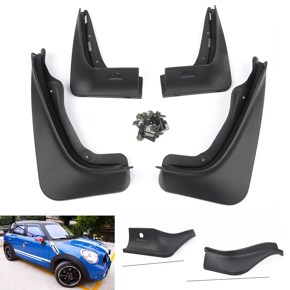 4pcs Car Front Rear Fender Splash Mudguard Mud Guard Flaps For Mini Cooper/ One R56 2008 2009 2010 2011 2012 2013 2014 2015 | Автомобили и
