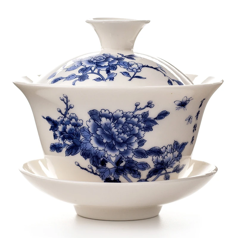 Gaiwan, чайная чашка супница Чай горшок Китайская традиционная кунг-фу заварочный чайник керамическая чашка для чая чашка фарфоровая чашка Сань-Цай набор чайных чашек D002