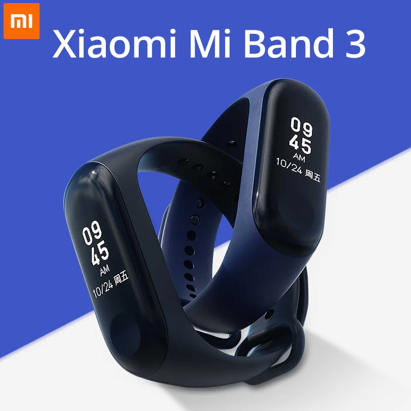 Xiaomi Mi группа 3 умный, «miband» 3 браслет сердечного ритма фитнес Спорт дюймов 0,78 дюймов OLED дисплей 20 дней в режиме ожидания группа 2 обновления