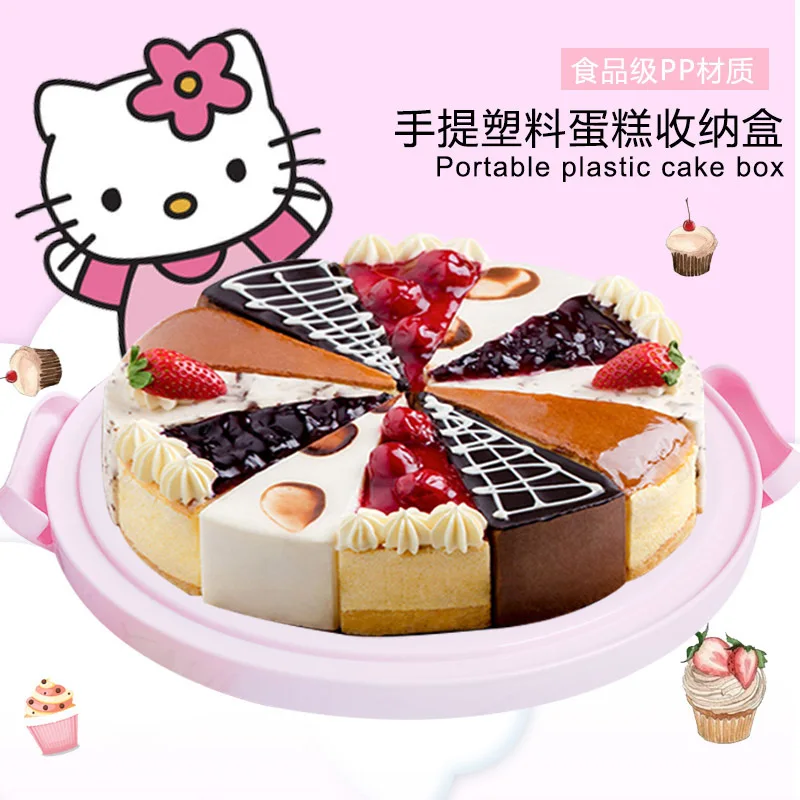  Portable Toast Box Cake Kitchen Storage Container Transparent Plastic Packing Case Organizer Storag