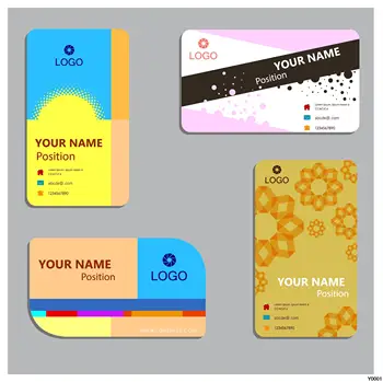

Y0048 business paper card with round corners paper card template name card