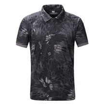 Wholesale 2017 Man Camouflage quick drying Men Cotton Army Tactical Combat Short T-Shirt Military Sport Camo Camp T Shirts Tees