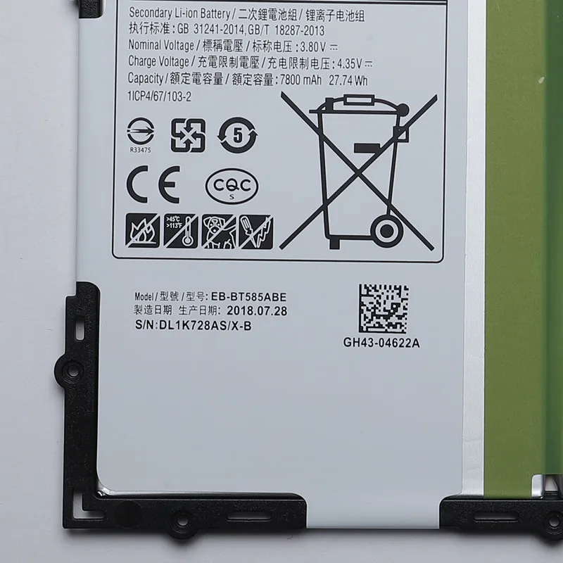 Аккумуляторная батарея SAMSUNG для планшета Samsung Galaxy Tab A 10 1 2016 T585C BT580 сменная 7800