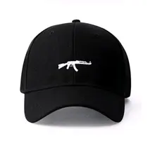 УЗИ пистолет бейсболка нас мода 2017 ак47 snapback хип-хоп Кепка Кривой козырек 6 панель шляпа шляпа де мульти-марка пистолета-пулемета марки