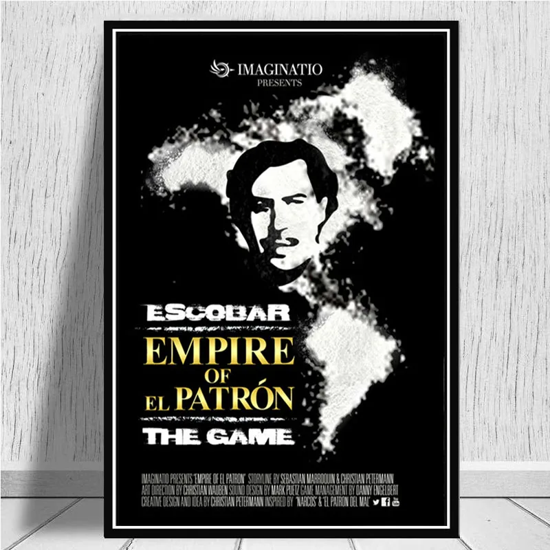 Pablo Escobar персонаж Легенда ретро, ВИНТАЖНЫЙ ПЛАКАТ и принты живопись Настенная живопись холст настенные картины для гостиной домашний декор - Цвет: Синий