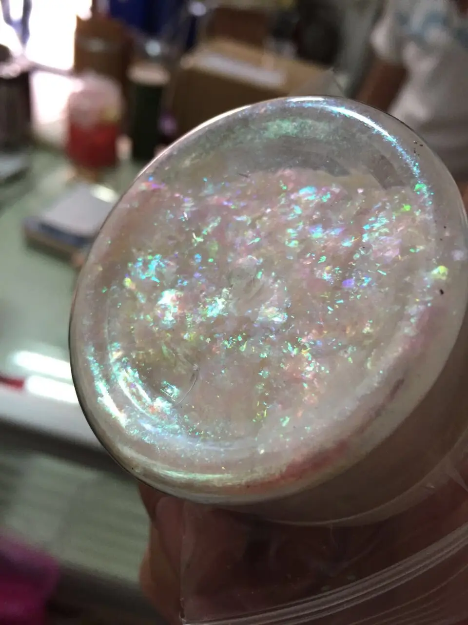 Очень красивый белый голографический Хамелеон хлопковый блеск|glitter glitter|glitter