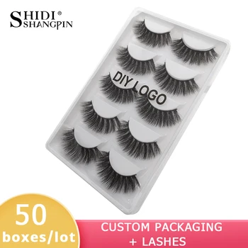 

50 packs customize lashes custom logo false eyelashes private label lashes mink eyelashes custom packaging 3d mink lashes