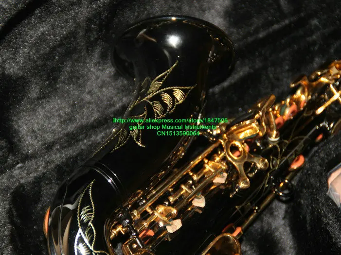 Черный никель сопрано саксофон сифон с чехлом китайский саксофон OEM