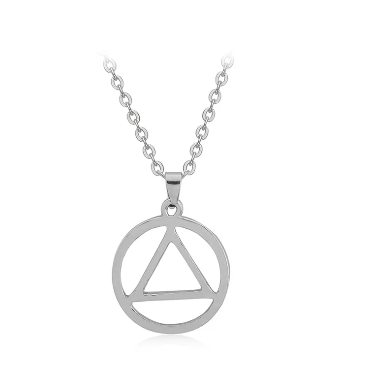 

Cute Circle Triangle Eminem Pendants Necklace
