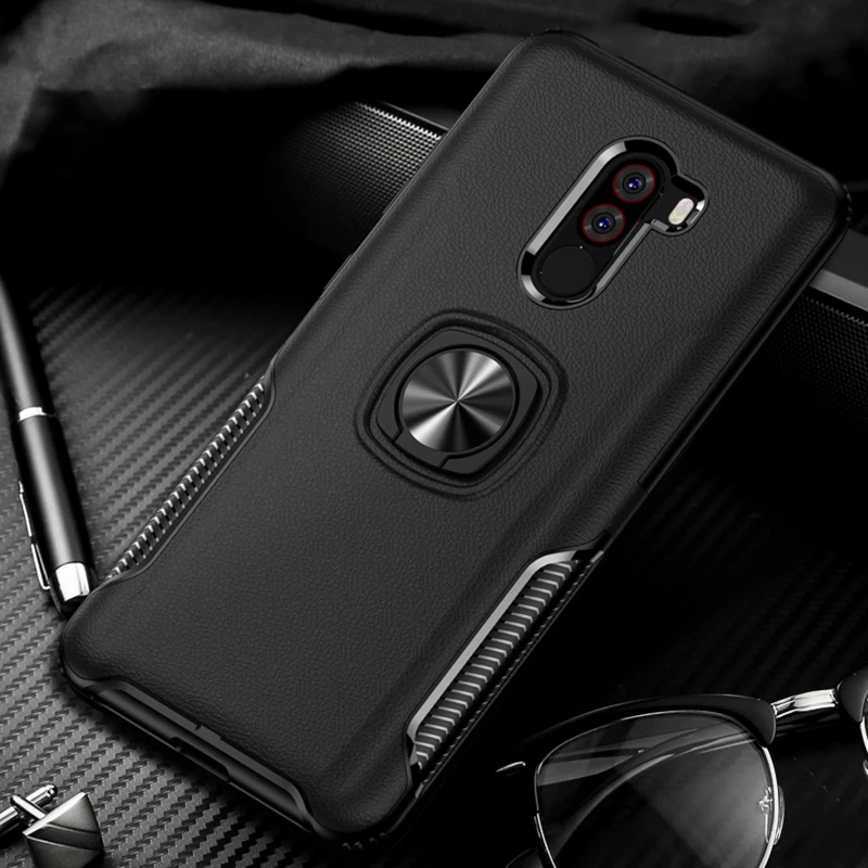 Чехол Toraise для Xiaomi Pocophone F1 Роскошный металлический чехол с подставкой автомобиля