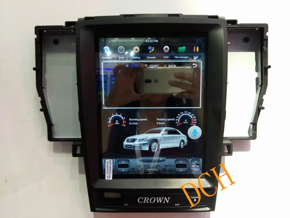 10,4 дюймов вертикальный tesla стиль Android 8,1 автомобильный dvd-плеер gps навигация радио для Toyota crown 2005-2009 PX6 CARPLAY стерео