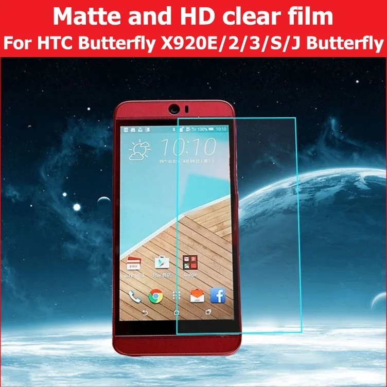 

Anti-Glare Matte Film For HTC Butterfly X920E 2 3 S HD Clear Glossy Film For HTC J Butterfly HTV31 Front Screen Protector Film