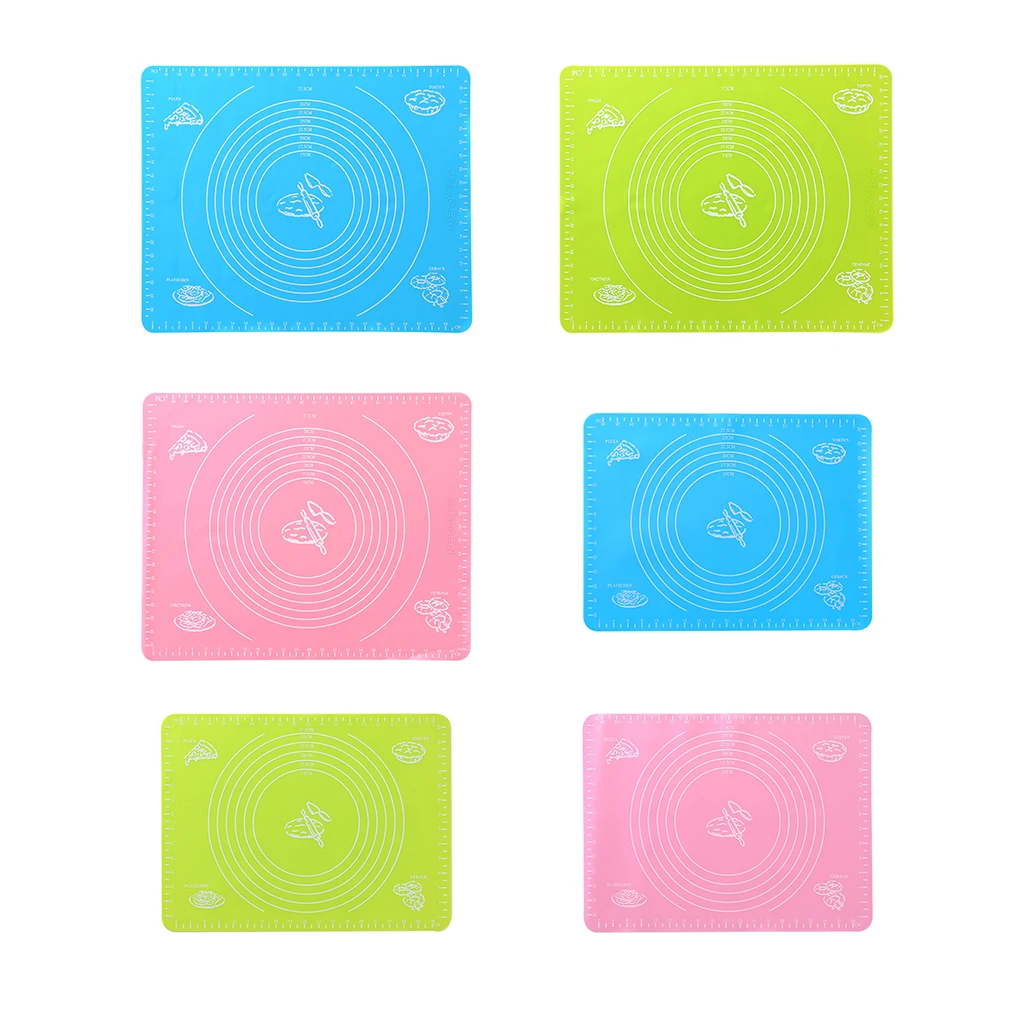 

Silicone Baking Mat Rolling Pastry Large Nonstick Fondant Heat Resistent Dining Table Mat