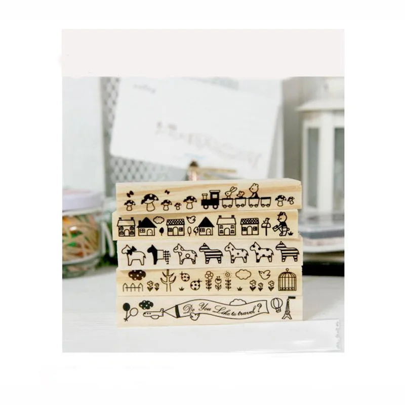 XINAHER мультфильм удлиненный узор украшения штамп деревянные и резиновые штампы для скрапбукинга DIY ремесло канцелярские Стандартный штамп