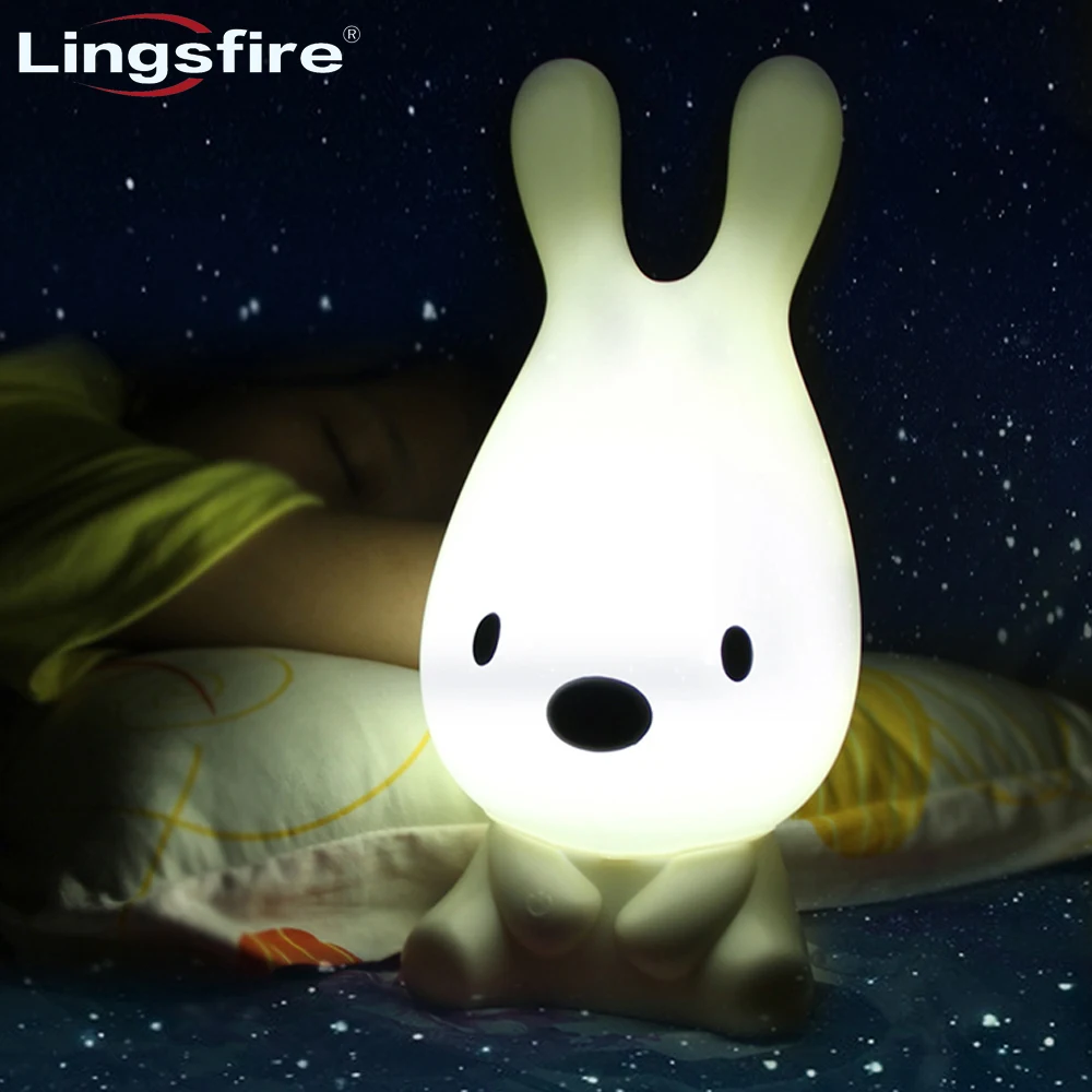 Cartoon Touch LED Night Light USB Rechargeable Energy Saving Table Lamp 3 Modes Dimming for Cute Puppy Kids Gift | Освещение