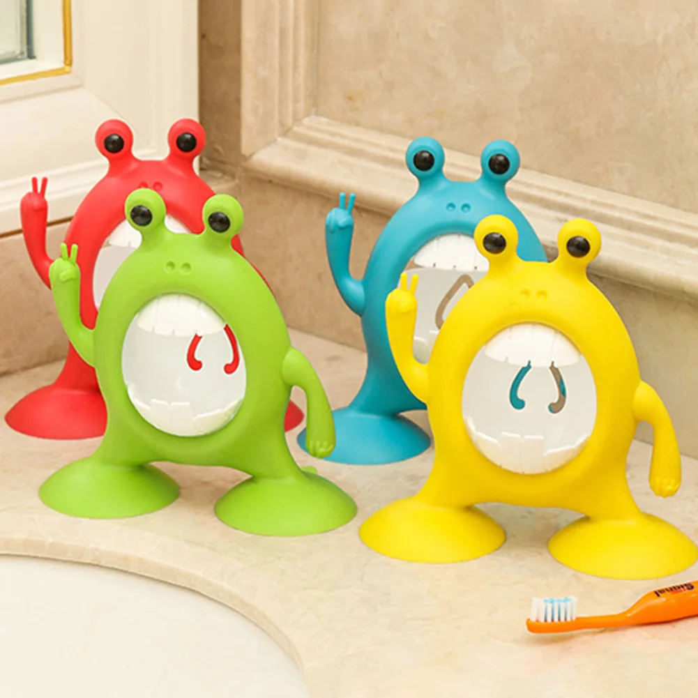 Креативные держатели для зубных щеток с мультяшным монстром, Детские комплекты для ванной, забавный держатель для зубной пасты с присоской/Крючки-вешалки на присоске
