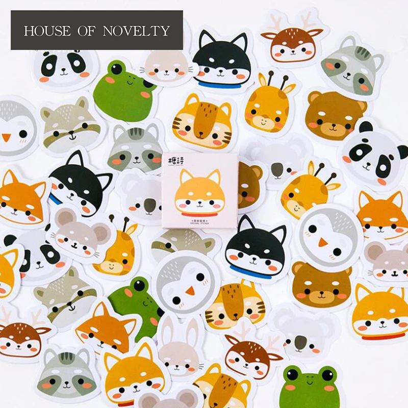 

Cute Animal Big Head Pet Decorative Stickers Adhesive Stickers DIY Decoration Diary Stationery Stickers Children Gift