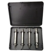 4pcs Carpenters Screw&Bolt Extractor Guide Drill Removal Broken Bolts Easy Out Double Side Bolt Stud Screw Remover Extractors