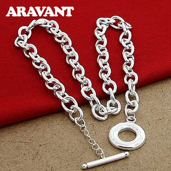 

Silver 925 Jewelry Simple Chains Necklace Men Women Fashion Jewelry