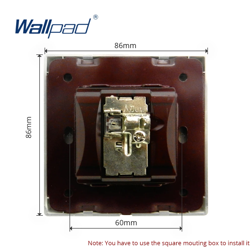 ТВ розетка Wallpad Роскошная настенная электрическая кабельная зеркальная