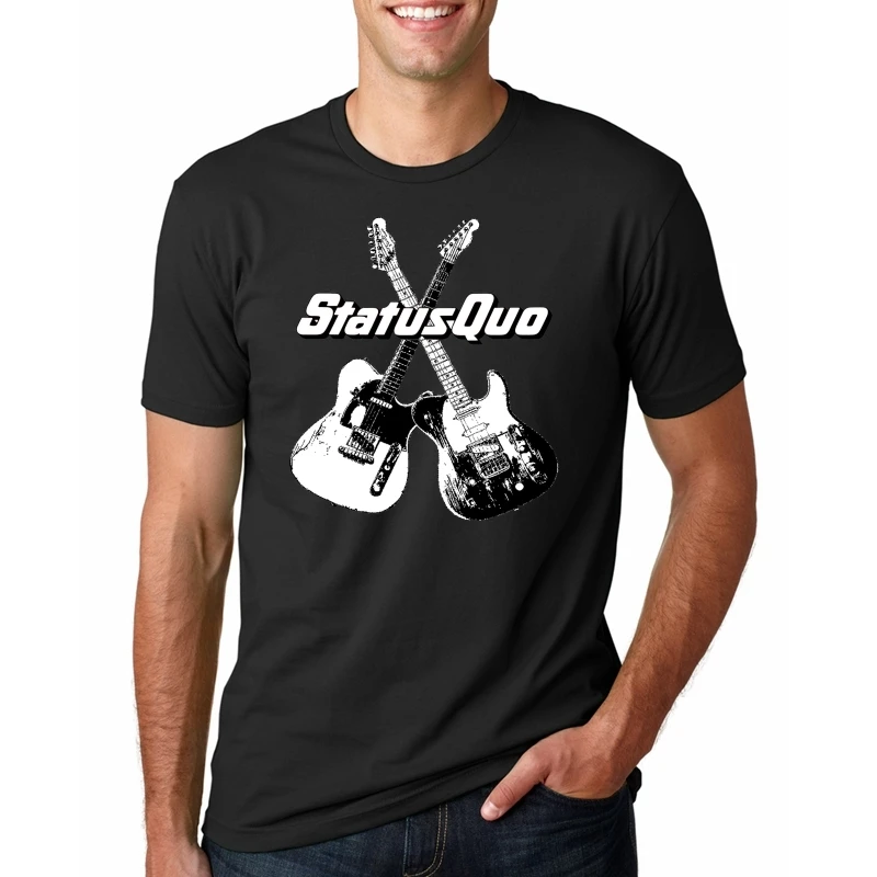 

Status Quo Rock Band Instruments White Men T Shirt