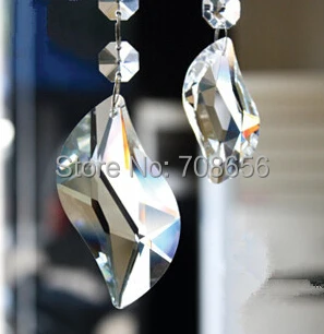 

10pcs 63MM S-SHAPED CHANDELIER GLASS CRYSTALS LAMP PRISMS PARTS HANGING DROPS