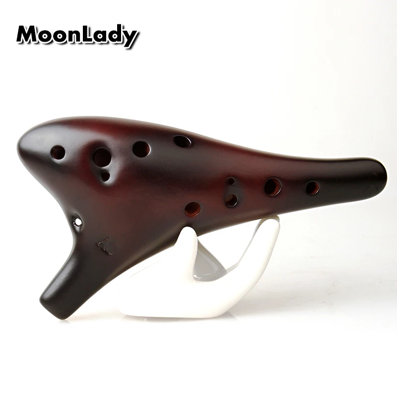 12 Holes Alto C Ocarina Brown Burning Classic Ocarina Music Instrument