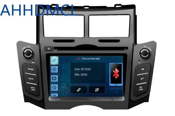 Perfect AHHDMCL Car Multimedia Player DVD Radio Stereo Audio GPS Navigation For Toyota Yaris 2005 2006 2007 2008 2009 2010 2011 5