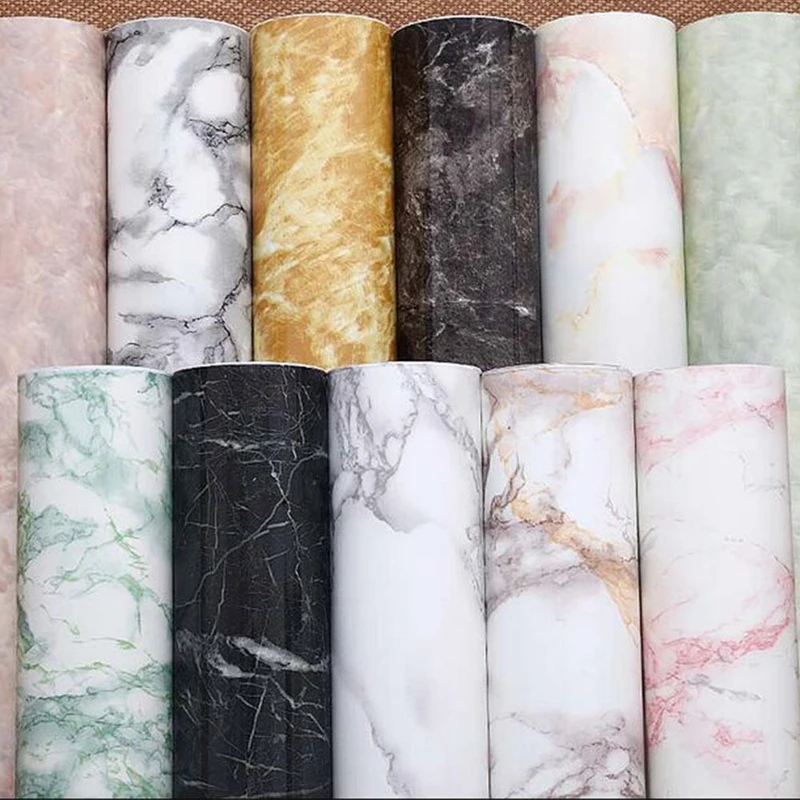 1 x Self Adhesive Marble Effect Contact Paper Film Wall Covering Peel-Stick Decor