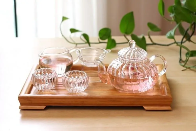 Набор стеклянных чайников 400 мл, набор стеклянных чайников и чашек, креативный стеклянный заварник и чашка с двойными стенками