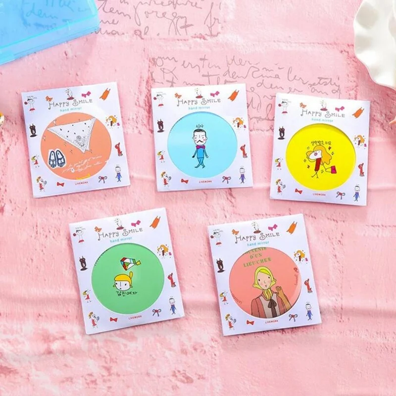 24pcs/lot Cute Small Round Metal Cosmetic Poket Mirror Makeup Accessories Beauty Tools Portable for Mirrors Bag|Зеркала для макияжа|