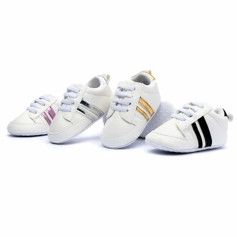 

2Pairs Infant anti-slip PU Leather Romirus baby moccasins first walker soft soled Newborn 0-2 years Sneakers Branded Baby shoes