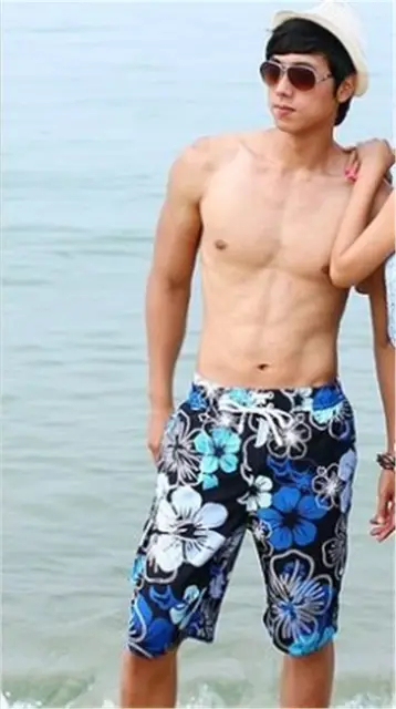 Moda Floral Swim Brief para hombres mujeres estilo coreano parejas